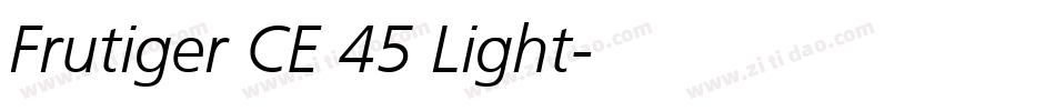 Frutiger CE 45 Light字体转换